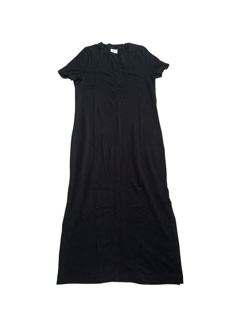 Varley Black Midi Maxi T Shirt Dress Medium Stretch Minimalist Athleisure